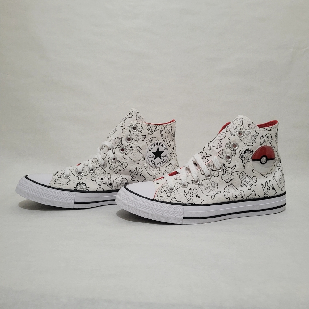 Converse Chuck Taylor All Star Pokémon Poke Ball High Top Sneakers - Picture 3 of 16